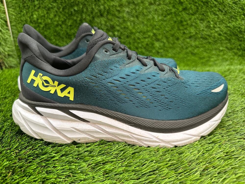 Hoka One One Clifton 8 1121374-BCBT Athletic Sneaker Men 7.5 Blue Mesh Cushioned